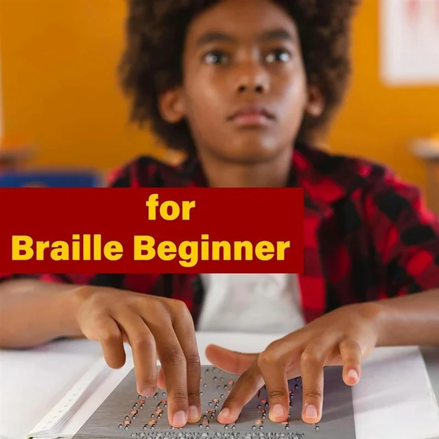Alt view image 3 of 3 - Braille Alphabet Board,Raised Dots, Numbers & Punctuation Braille Learning For Beginners, Education Gifts