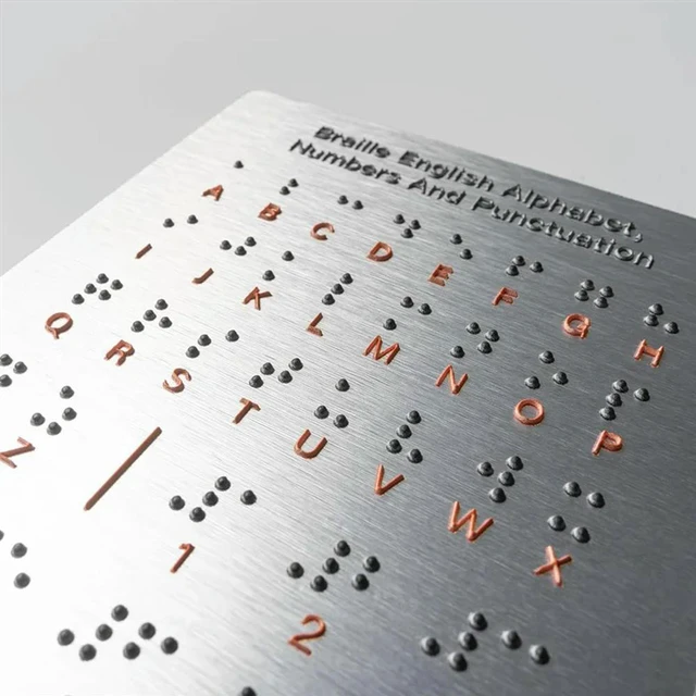 Alt view image 2 of 3 - Braille Alphabet Board,Raised Dots, Numbers & Punctuation Braille Learning For Beginners, Education Gifts