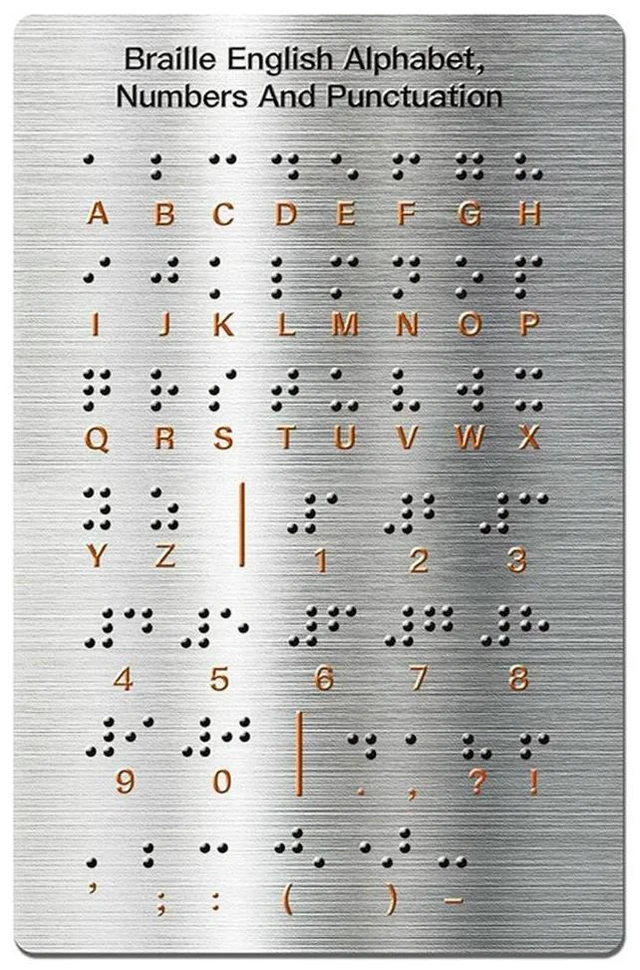 Main image of Braille Alphabet Board,Raised Dots, Numbers & Punctuation Braille Learning For Beginners, Education Gifts