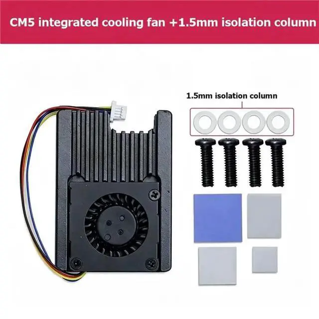 Alt view image 2 of 3 - Aluminum Heatsink Cooler For Raspberry Pi CM5 For Rpi CM4 Dedicated PWM Temperature-Controlled Fan Included