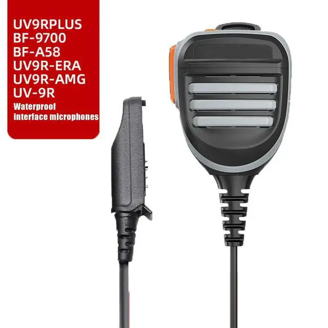 Alt view image 3 of 3 - Waterproof Speaker Microphone For BAOFENG Walkie Talkie UV-9R Plus UV-XR UV9R Two Way Radios Hand MIC