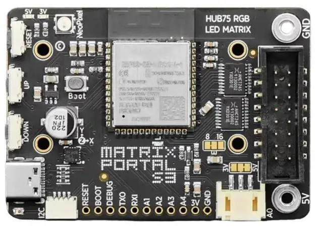 Main image of HUB75 RGB LED Matrix Opto Evaluation Extension Board S3 Circuitpython Powered Internet Display