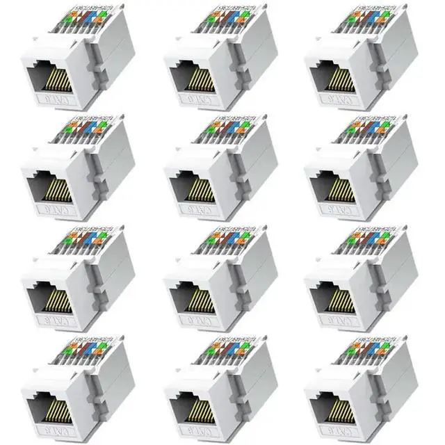 Alt view image 3 of 3 - 24PCS Cat6 RJ45 Toolless Coupler Female To Female Ethernet Module Jack Gigabit Panel(Incompatible With Patch Panel)