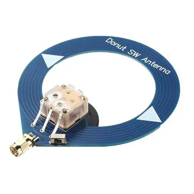Alt view image 2 of 3 - Donut SW Shortwave Antenna Extension Cable With SMA Base 4Mhz-24Mhz Small Loop High Impedance Resonant Antenna
