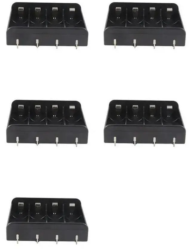 Main image of 5PCS 4X 21700 Holder Box Case ABS Fireproof Power Bank Cases Slot Batteries Container With Shrapnel