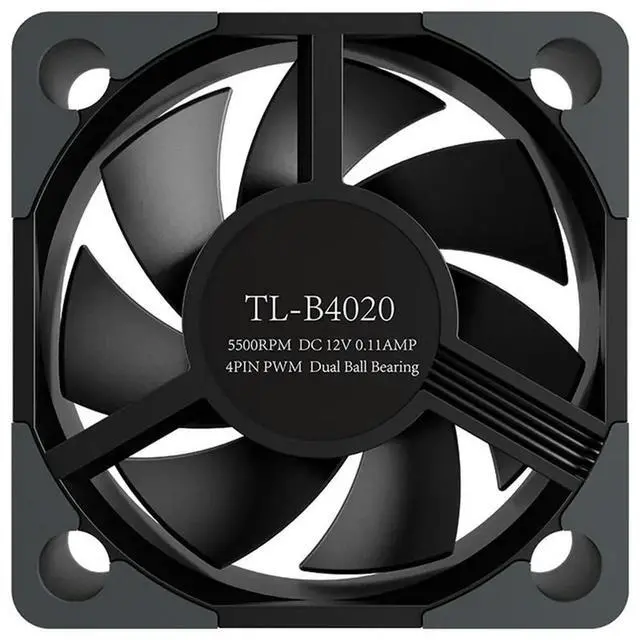 Alt view image 2 of 3 - Double Ball Bearing 40Mm PWM Mini Case Cooling Fan TL-B4020 5500RPM For Computer CPU GPU For Small Form Factor PC