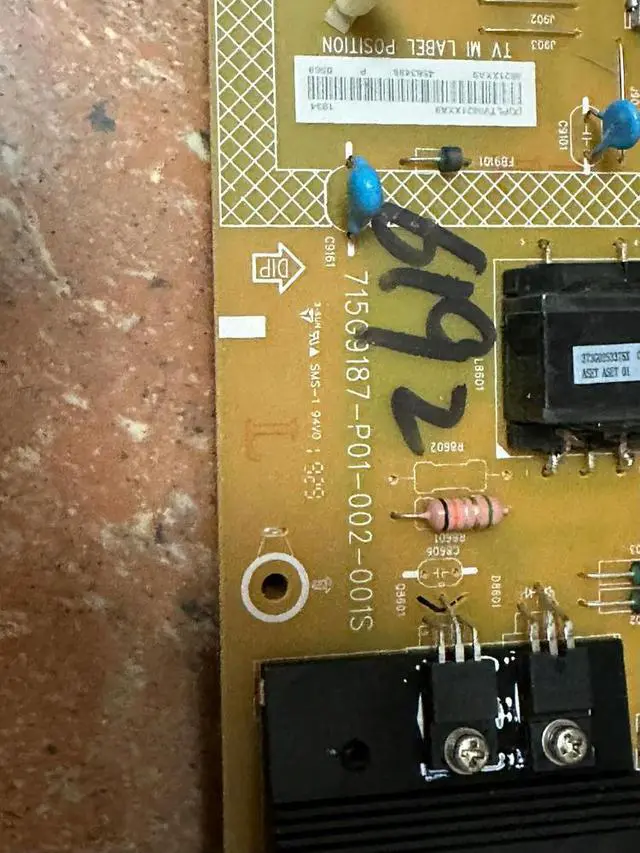 Alt view image 3 of 3 - good work for 65PUF6693/T3 Power board 715G9187-P01-002-001S