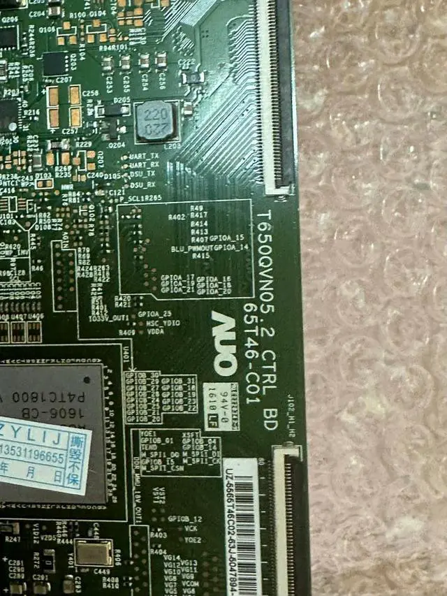Alt view image 2 of 3 - logic board T650QVN05.G2 CTRL BD 65T46-C01