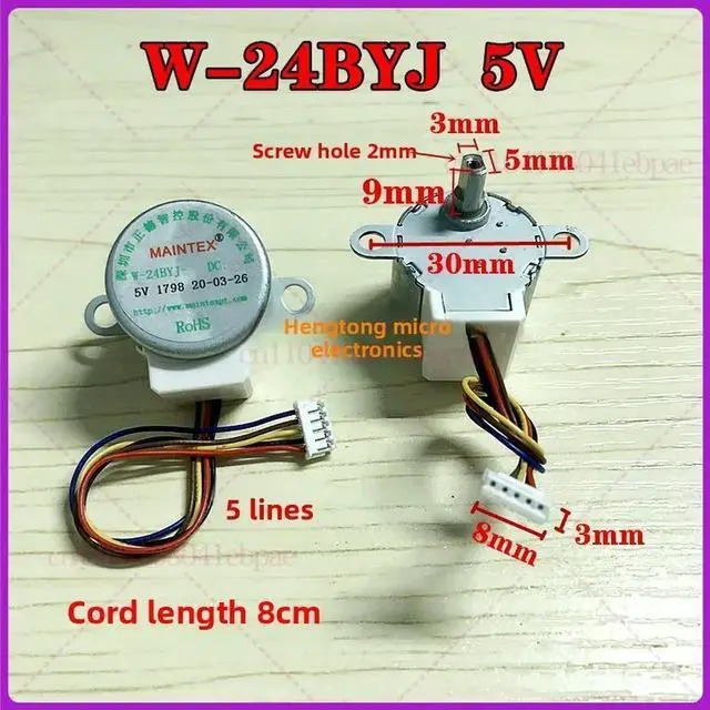 Main image of W-24BYJ DC 5V guide motor Shaft length 9mm For air conditioner Parts