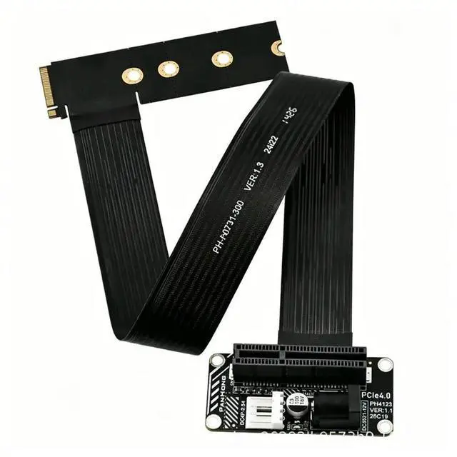 Main image of M.2 M-Key Nvme Pcie To Pcie 4.0 X4 External Graphics Card Extension Adapter Cable NVME To PCIE X4 Riser Cable