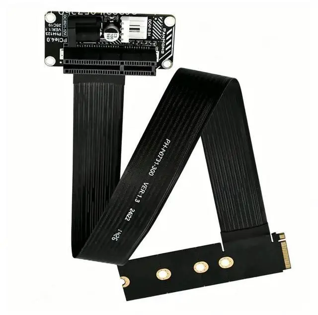 Alt view image 3 of 3 - M.2 M-Key Nvme Pcie To Pcie 4.0 X4 External Graphics Card Extension Adapter Cable NVME To PCIE X4 Riser Cable