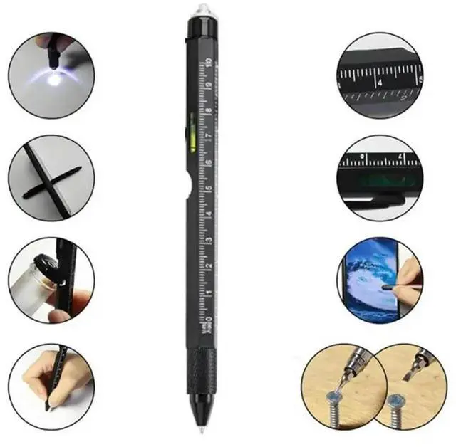 Alt view image 3 of 3 - Multitool Pen 9 In 1 Fathers Day Gift For Men, Cool Gadgets For Dad Husband, For Mens Gifts From Daughter Son