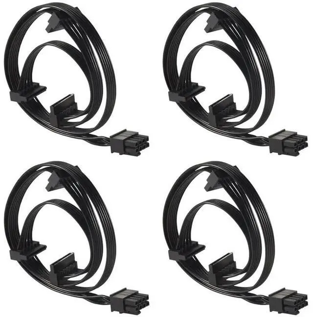 Main image of 4X 8 Pin 1 To 3 Port SATA Driver Power Supply Cable For Cougar CMX1200 CMX1000 CMX800 CMX700, 8Pin To 3 SATA Cable