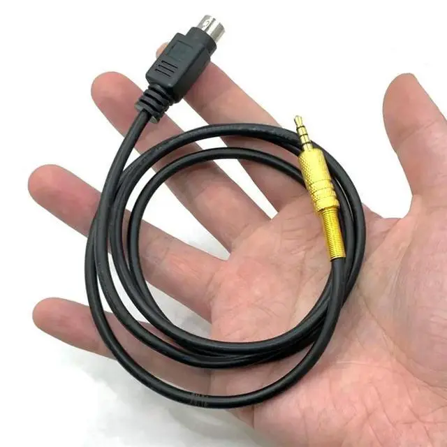 Alt view image 3 of 3 - Radio For YAESU FT-891/857/817/991/450D Compatible Mini DIN 6 To 3.5Mm Audio PTT Adapter Cable Sound Card Connection