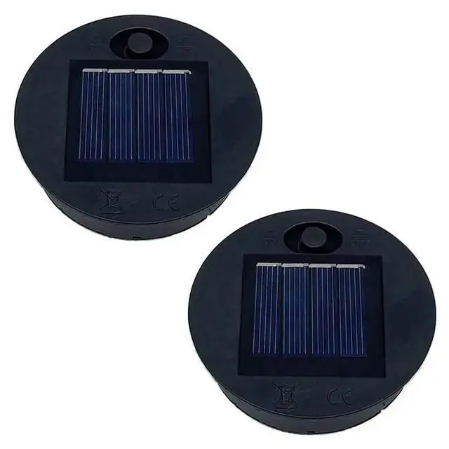 Alt view image 2 of 3 - 4 Pack Solar Lights Replacement Top For Lanterns, Waterproof Round Solar Lanterns Replacement Accessories(2.76 Inch)