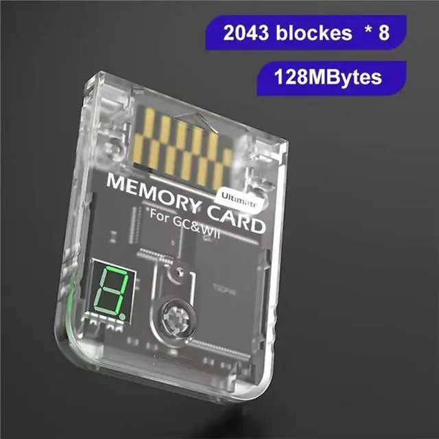 Alt view image 3 of 3 - For For Gamecube Wii(RVL-001) Digital Display Game Saves Card Large For Console Gaming Solution