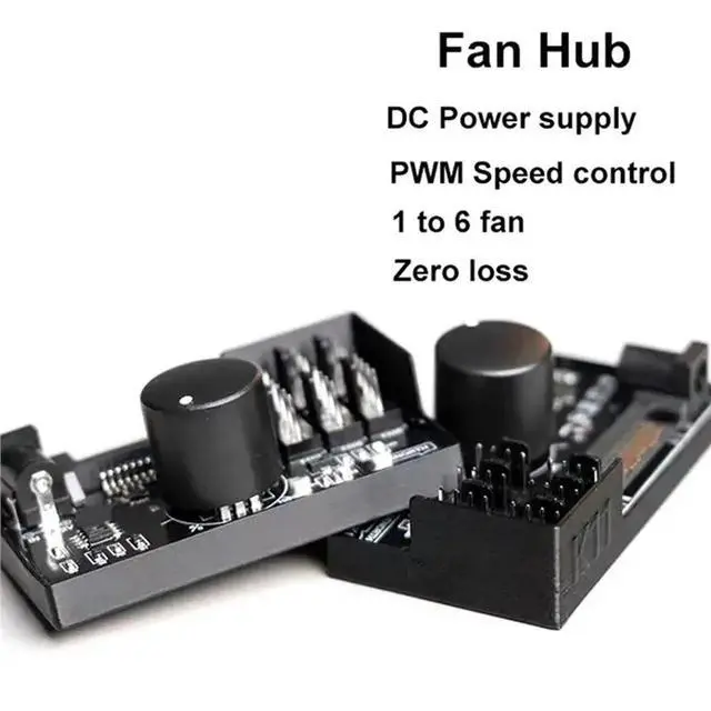 Alt view image 2 of 3 - Sata DC Computer Fan Speed Controller 2Pcs High Power Hub PWM Regulation For NAS Server