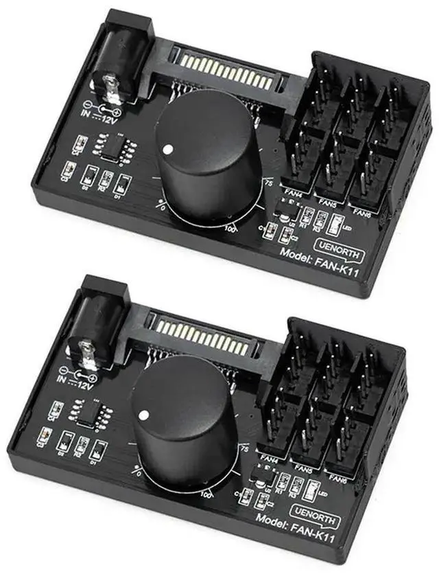 Main image of Sata DC Computer Fan Speed Controller 2Pcs High Power Hub PWM Regulation For NAS Server