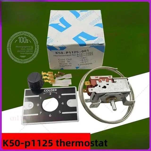 Main image of Freezer Temperature Control Switch K59 K50 K54 K56 K60 K5 2 Pin K50-P1125 Thermostat For A10-1052 A10-1053 Replacement