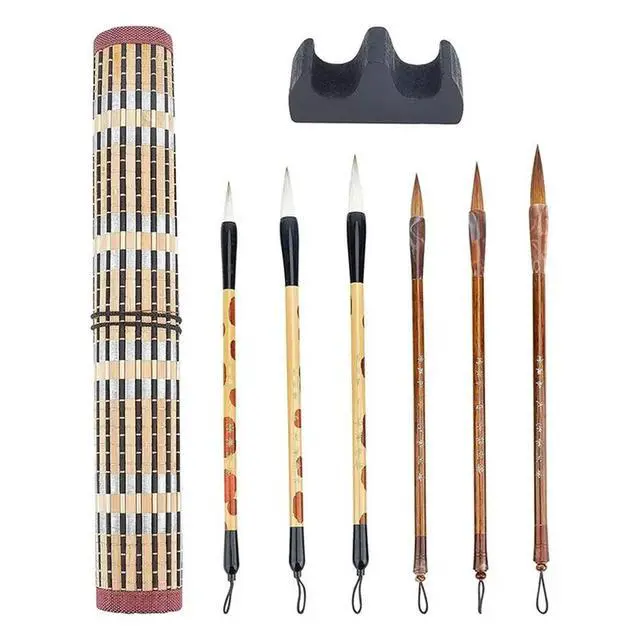 Alt view image 3 of 3 - 16PCS Chinese Calligraphy Brushes Watercolor Brushes Painting Writing Brush Brush Holder For Beginner