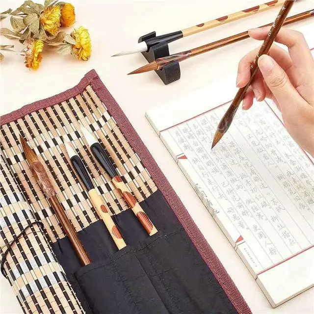 Alt view image 2 of 3 - 16PCS Chinese Calligraphy Brushes Watercolor Brushes Painting Writing Brush Brush Holder For Beginner
