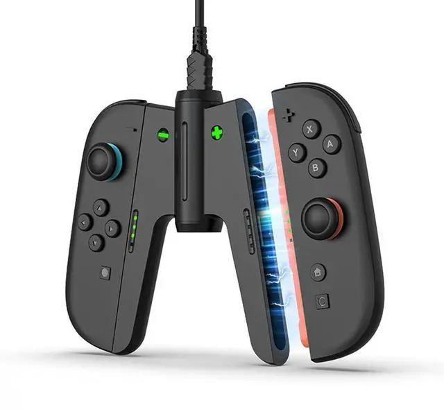 Alt view image 3 of 3 - For Switch 2 Charging Grip Precision Fit Game Grip With Charging Protection Charge Case On Charging Indicator