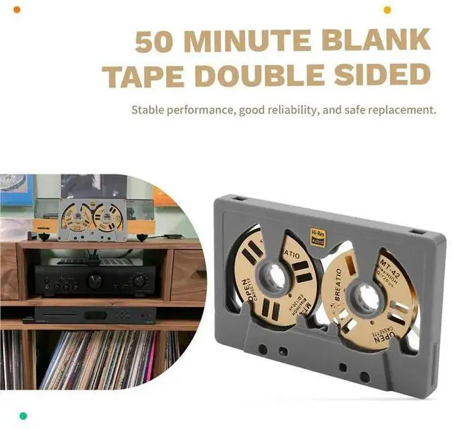 Main image of Blank Tape 50 Minutes Audio Cassette Reel To Reel Double Sided l Reel Hollow Case Self-Made