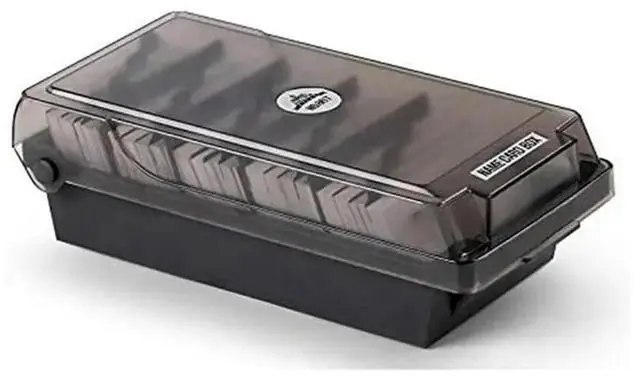 Main image of Covered Business Card Large Capacity Organizer Box With 4 Dividers And 20 A-Z Guides