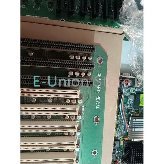 Alt view image 2 of 3 - 12 x PCI Slots CBP-14P12 REV: A0 Industrial Control Computer Motherboard Green PCB Board