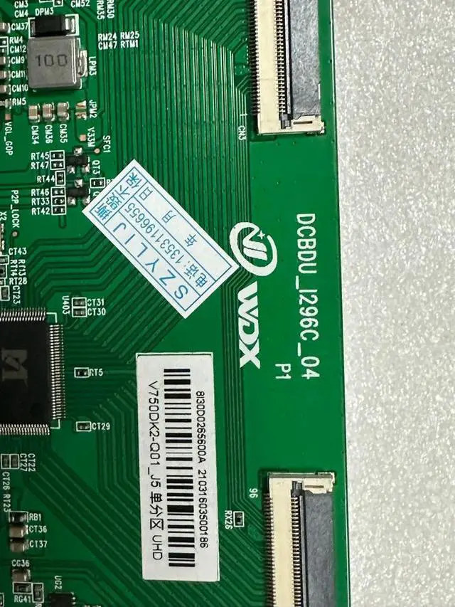 Alt view image 3 of 3 - V750DK2-Q01-J5 4K Logic Tcon TV Board