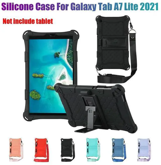 Main image of AT9-Silicone Case for Tab A7 Lite 8.7 Inch 2021 T220 T225 Tablet Case Tablet Stand with Pen and Strap