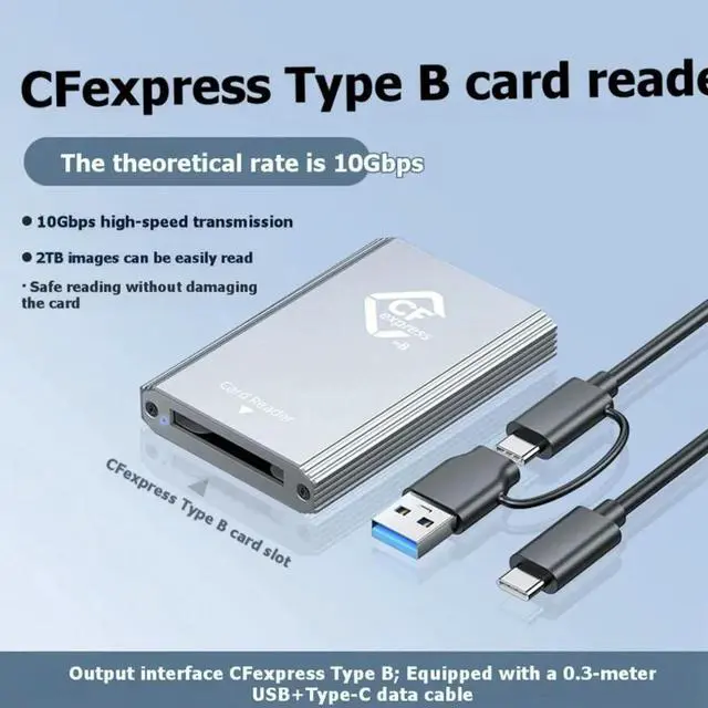 Alt view image 2 of 3 - CFE-B Card Reader Type-C 3.2 Interface Cfexpress Card Adapter Universal For Mobile Phones And Computers