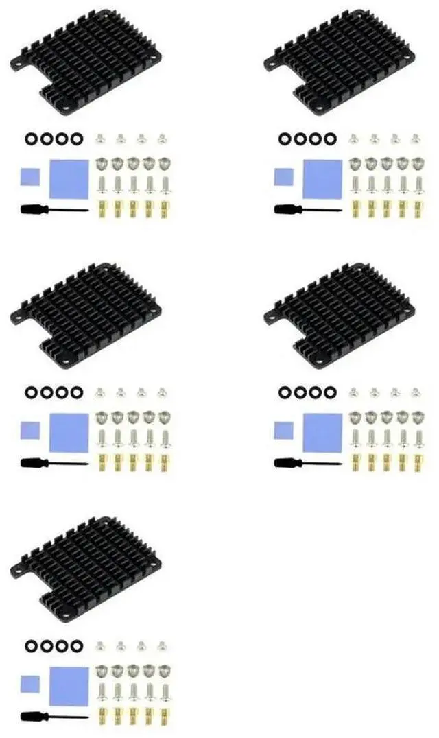 Main image of 5X CM4 Dedicated Aluminum Heatsink For Raspberry Pi Compute Module 4 With Thermal Pads Passive Cooling For CM4 Board
