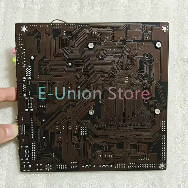 Alt view image 2 of 3 - A6-7310 ITX Motherboard 17x17 A6-7310 Processor Works ly