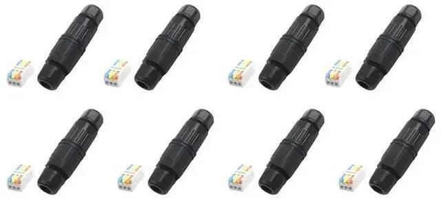 Main image of 8 Sets Outdoor 3 Way Electrical Cable Connector IP68 Waterproof Junction Box Replaceable Lever Wire Connectors