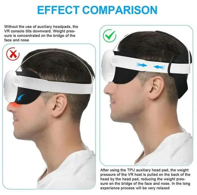 Alt view image 3 of 3 - VR Headset Replacement TPU Head Cushion Strap Pad For , Soft Pressure-Relief Support,Headband Accessory