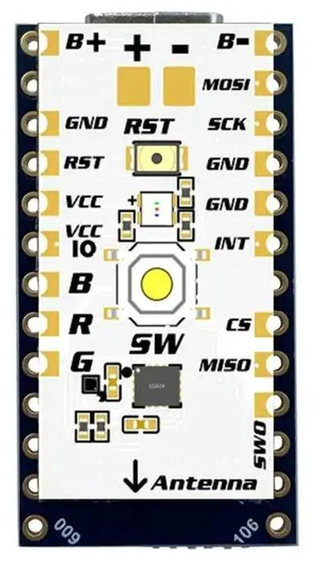 Alt view image 2 of 3 - Chrysalis Promicro Module Promicro NRF52840 + (LSM6DSV + QMC6309 ) Module For Slimevr Tracker And Smol Slime Tracker