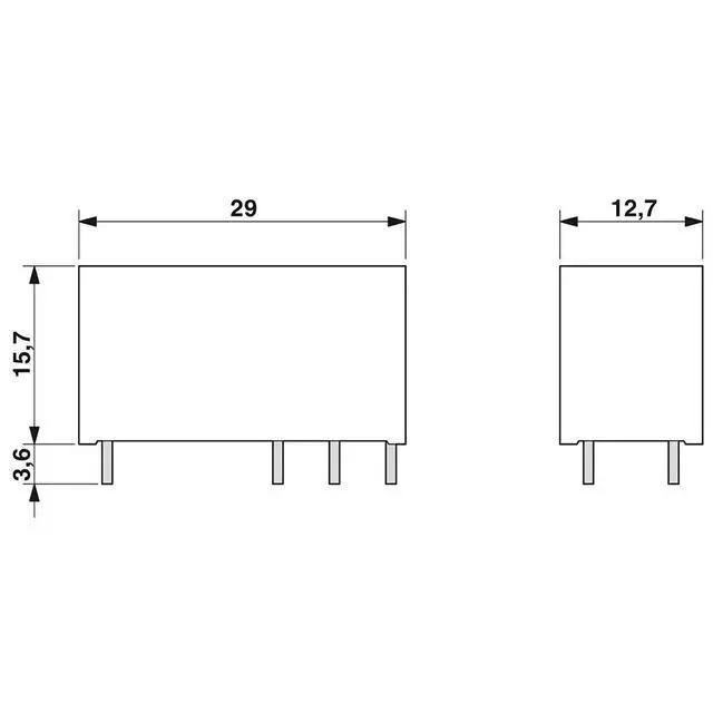 Alt view image 3 of 3 - 20 PCS 2906287 REL-MR-BL-230AC/21-21 Single Relay