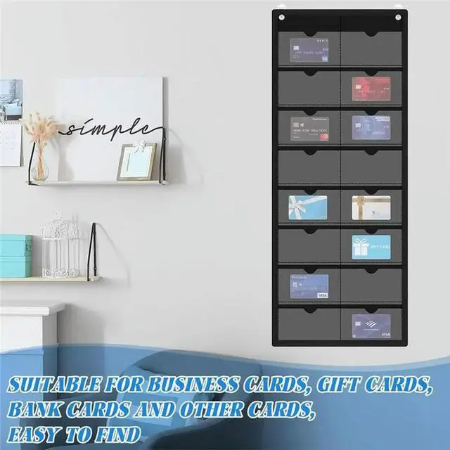 Alt view image 3 of 3 - Classroom Calendar Pocket Chart PVC Blank Monthly Calendar Index Card Holder Versatile Wall Organizer For Teacher