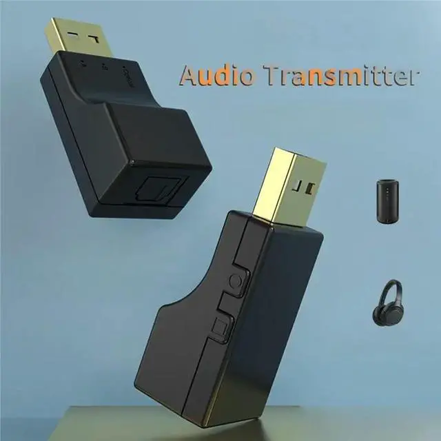 Alt view image 3 of 3 - Low Latency Stereo Music Adapter Bluetooth Audio Transmitter USB Optical Dual Stream Multi-Point