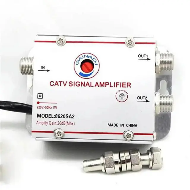 Alt view image 3 of 3 - 2X Ground Wave DTMB Cable TV Splitter Amplifier 20DB Digital TV Antenna Signal Booster Home TV Equipment EU Plug