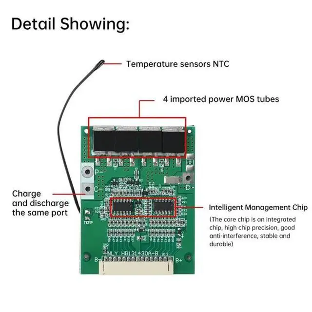 Alt view image 3 of 3 - BMS 13S 48V 30A Protection Board Same Port With Equalization Balanced Protection Board For E-Bike
