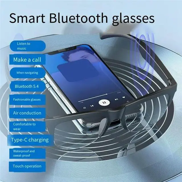 Alt view image 2 of 3 - UV Polarized Sunglasses 2026 Color Change Glasses Bluetooth Voice Calls Control Music Headphone Glasses A
