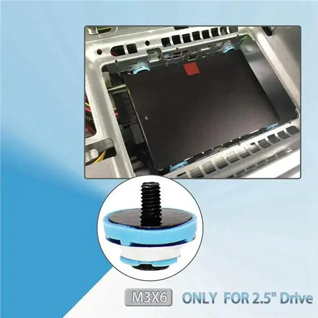 Alt view image 2 of 3 - 80Pcs Hard Drive Mounting Screws Isolation Grommet Mute Mounting Screws For 2.5 Inch HDD
