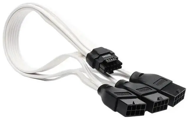 Main image of PCIE5.0 PSU Graphics Card Extension Cable 16(12+4)Pin Male To 3X8(6+2)Pin Female Cable 600W GPU Module Adapter Cable
