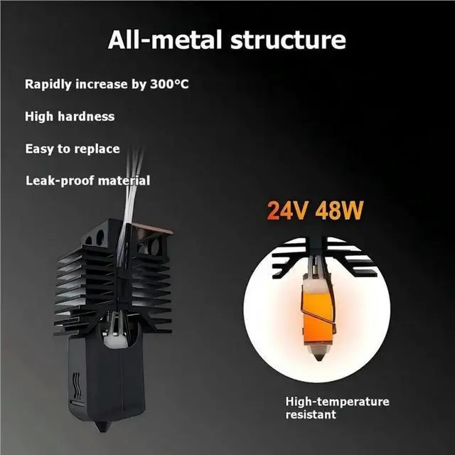 Alt view image 2 of 3 - For Snapmaker U1 Compatible 0.8Mm Full Assembly Hotend End Heating Block Kit For 3D Printer Precision Heating
