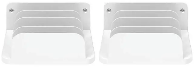 Main image of 2X For Tablet/Mobile Phone Wall Mount Charging Stand 4 Slots Design Wall Charging Station White