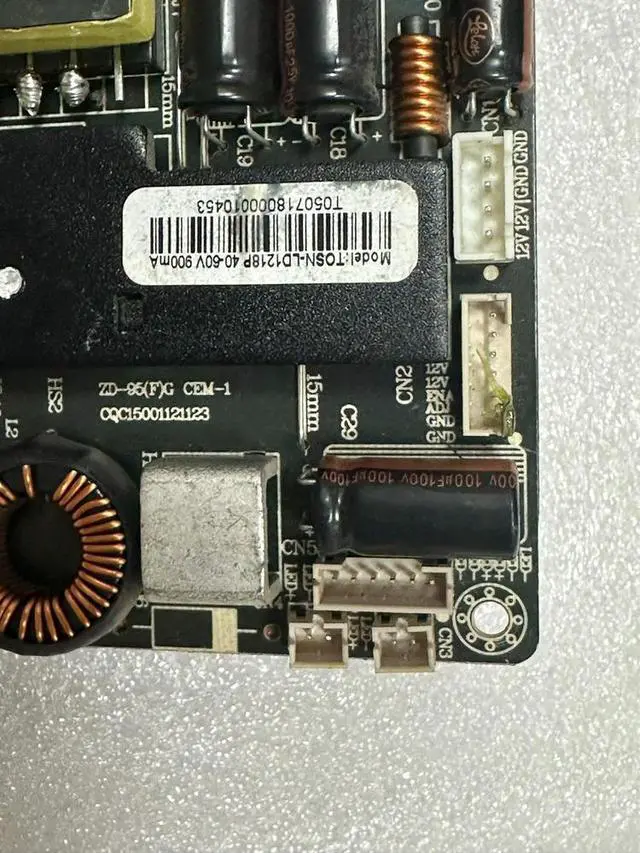 Alt view image 3 of 3 - TOSN-LD1218P power board ZD-95(F)G CQC15001121123 T0SN-LD1218P