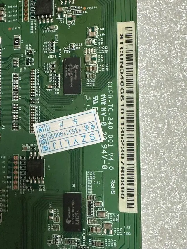 Alt view image 3 of 3 - CCPD TC 340 001 V4.0 TCON Logic board CCPD-TC-340-001 V4.0 XMMNTWQ34 LSM340YP05 MF340VWB-C10