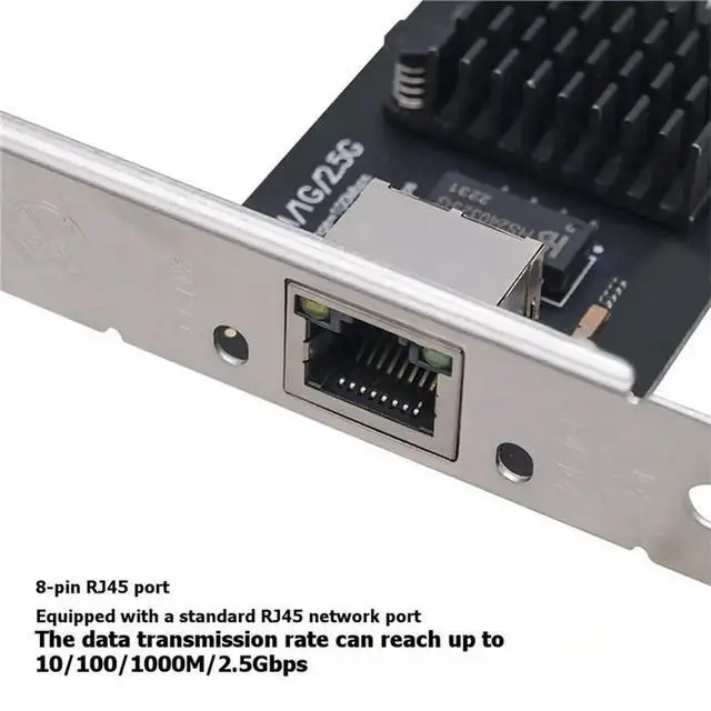 Alt view image 3 of 3 - LAN Adapter 2.5G PCI-E To RJ45 Network Card RTL8125B Chip 100/1000/2500Mbps Ethernet Pcie X1 PC Wired Network Controller